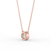 Bezel-Set Diamond Necklace 14K Rose Gold